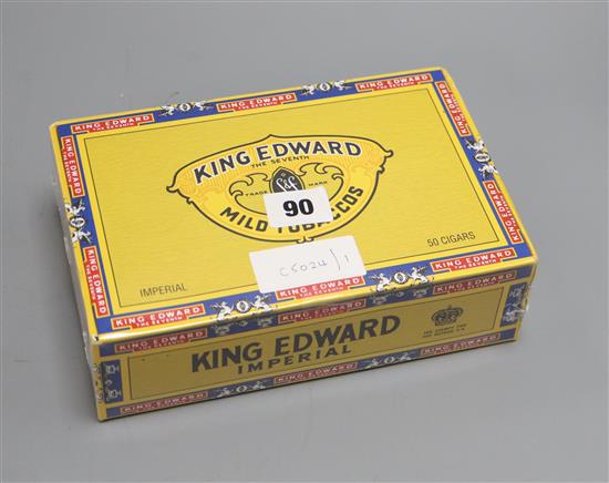 A sealed box of 50 King Edward Imperial cigars